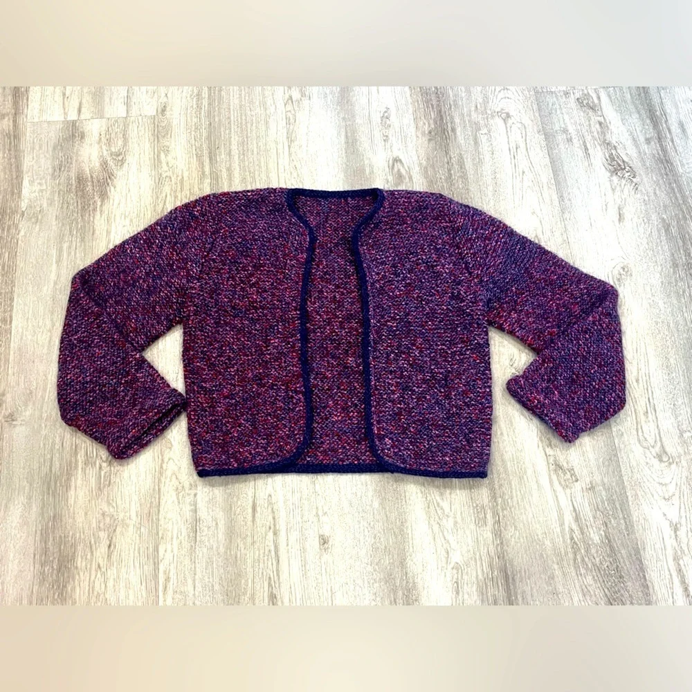 VTG hand knit cardigan sweater Womens XS / S - Picture 1 of 5